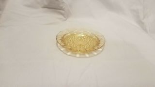 Vintage Yellow Gold Amber 4 " Glass Trinket Dish Ash Tray