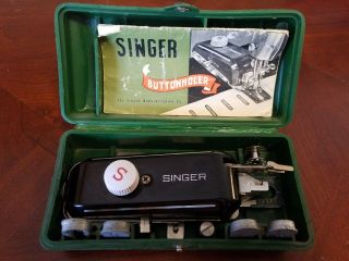 Vintage Singer Featherweight 221 Buttonholer 160506 Complete