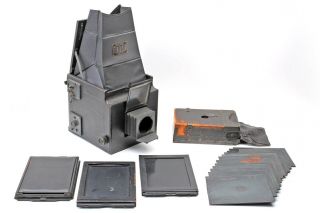 Graflex Series B - 5x7 View Press Camera,  Film Backs/12 Plate Septums,  Set