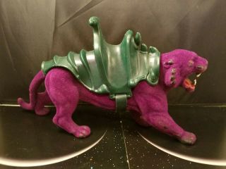 Vintage He - Man Motu 1981 Panthor Purple Battle Cat Masters Of The Universe Figur