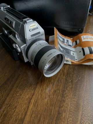 Canon 8 814 Auto Zoom 8mm Film Camera & Case