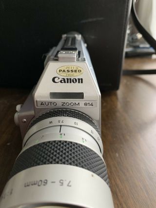 CANON 8 814 AUTO ZOOM 8mm Film Camera & Case 3