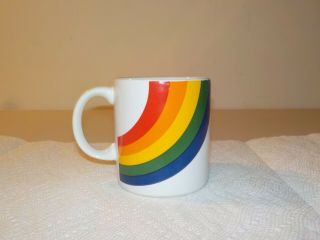 Vintage Rainbow Coffee Mug By Ftd F.  T.  D.  A.  Ceramic 80 