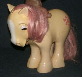 Vintage My Pretty Pony Peachy Pink Hearts 1984 Horse Hasbro READ Little 2