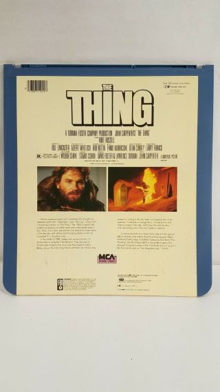 Vintage VideoDisc CED Video Disc THE THING 2