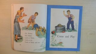 RARE Vintage MOLLY,  PETE AND GINGER Children ' s Softcover D.  C.  Heath&Co Book 1947 6