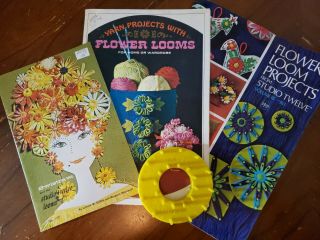 Studio Twelve - Flower Loom And 3 Instruction Booklets With Project Ideas Vtg