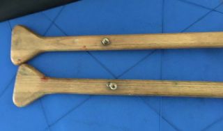 36” Wooden Canoe Oars Paddles - Vintage Wood Set 2 - Painted Ducks 6