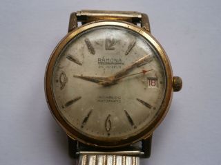Vintage Gents Wristwatch Ramona Automatic Watch Need Service Felsa 4007n