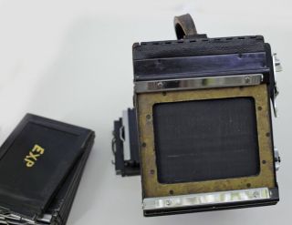 Graflex D 3 ¼ x 4¼ Camera with Kodak Ektar f:4,  5 152 mm Lens with holders. 5