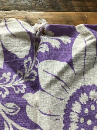 Vintage Feedsack Purple Floral Feed Sack Quilt Sewing Fabric 5