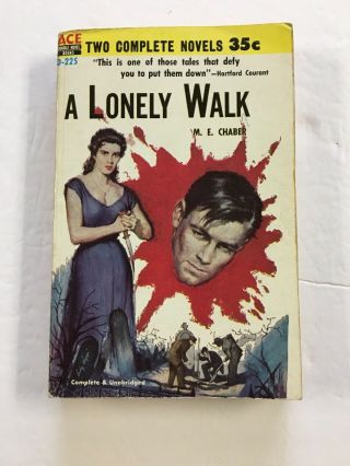 A Lonely Walk/loser By A Head Vintage Mystery Gga Paperback Ace Double Novel