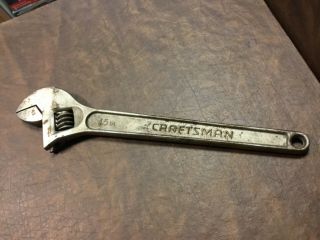 Vintage Craftsman 15 " 380mm Crescent Adjustable Wrench 9 44662 Made In Usa