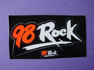 F Vintage 98 Rock Tampa Florida Radio Station Bumper Sticker W/ Mini Sticker
