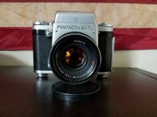 Pentacon Six 6 Tl Film Camera W/ Carl Zeiss F2.  8/80mm Lens,  Lens Cap,  Ex Test