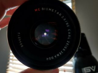 Pentacon Six 6 TL Film Camera w/ Carl Zeiss f2.  8/80mm lens,  lens cap,  EX TEST 5