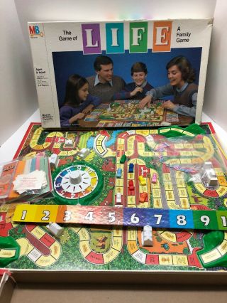 Vintage The Game Of Life Board Game Milton Bradley 1985 Complete Family Game