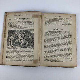 Vintage Catholic School Bible History Benziger Bros.  1904 7