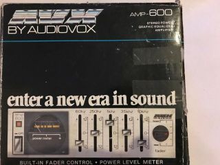 Avx By Audiovox Model Amp 600 - C Vintage Stereo Equalizer W/original Box B93