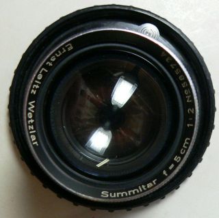 Leitz Leica Summitar 50mm F2.  0 Lens Ltm Collapsible