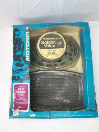 Vintage Motorola Golden Voice 6x9 Speaker With Grill Rare