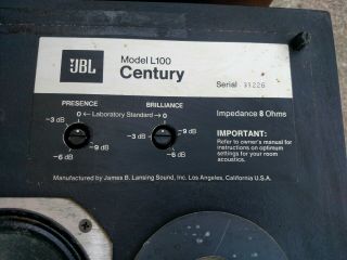 JBL L100 CENTURY Loudspeakers 4