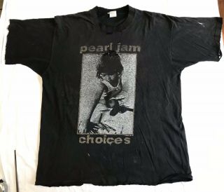 Vintage 1990s Pearl Jam T Shirt Choices 9 Out Of 10 Kids Crayons Guns Size Xl