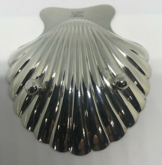 Vintage Tiffany & Co.  925 Sterling Silver Seashell Design Small Footed Dish