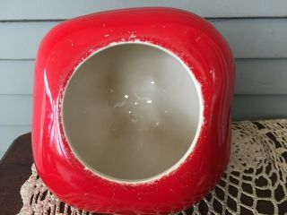 Vintage McCoy Red Apple Cookie Jar Kitchen Canister Container Home Decor 4