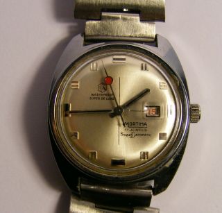 Vintage Mortima Datomatic 17 Jewel Mechanical Wristwatch