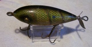 Vintage Wood South Bend Surf - Oreno Lure 7/25/19pot Froggy Green Scale
