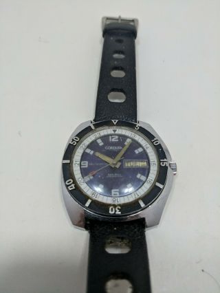 Vintage Sicura By Breitling Cordura Sea Gull Automatic Mens Divers Watch - Repair