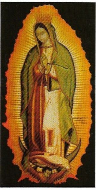 Virgin Of Guadalupe Vinyl Sticker / Decal,  Vintage Stock 1990s,  Mexican Art,