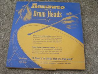Vintage Nos Remo Amrawco Weather King 14 " Tom Drum Head / Snare