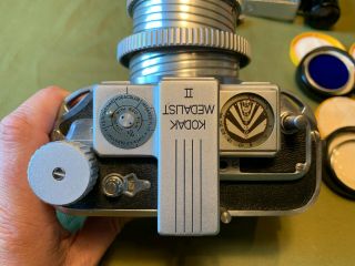 Kodak Medalist II Ektar 3.  5,  100mm - With Filters - Case - Flash Film 5