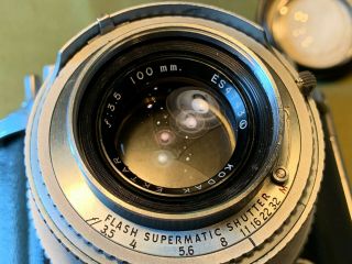 Kodak Medalist II Ektar 3.  5,  100mm - With Filters - Case - Flash Film 6