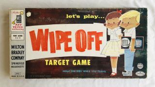 Vintage,  Extremely Rare: 1959 Wipe Off Target Game Kids Board Game - Complete