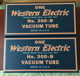 WESTERN ELECTRIC Factory Matched 300B Tube Pair - - TRUE WESTERN ELECTRIC 300B PAIR 4
