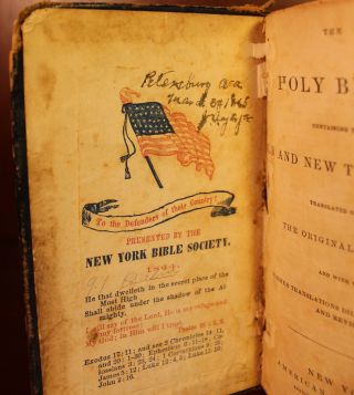Civil War Bible 1865 Siege Of Petersburg Union Confederacy Lincoln Ulysses Grant