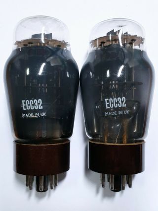 Two Mullard Ecc32 (type 6sn7 Variant) Vacuum Tubes