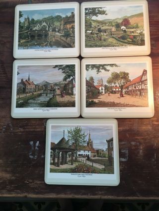 Vintage Set Of 5 Pimpernel English Villages Placemats 8.  5 " X7.  5 " Priority Sh
