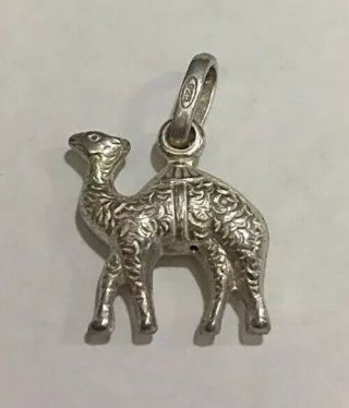 Vintage Sterling Silver 925 Camel Charm Pendant Italy Two Sided 3d Handcrafted