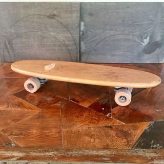Vintage 1960s Hobie Surfer Wood Skateboard Clay Wheels,  Owners Name Carved