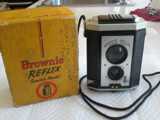Brownie Reflex Synchro Model Eastman Kodak Camera Wow Vintage 1950 S Early 60 S