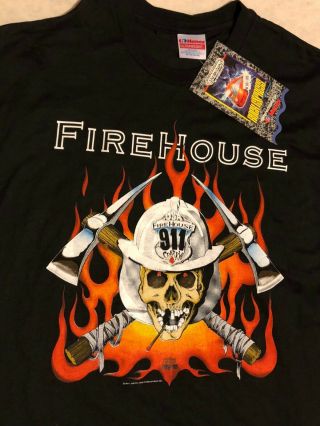Vintage Firehouse W/ Winterland Tag X - Lrg T - Shirt 1991 92 Tour Usa Ratt M Crue