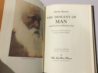 Easton Press The Descent of Man Charles Darwin Collectors Edition Leather Unread 7