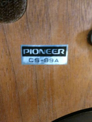 Pioneer CS - 99A Speakers 5