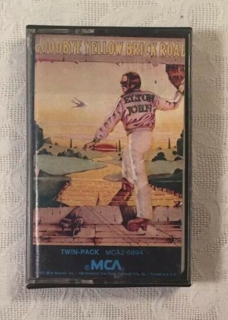 Vintage Elton John Goodbye Yellow Brick Road Cassette Tape