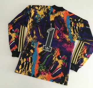 Adidas 90´s Vintage Goalkeeper Football Shirt S/m Soccer Gk Jersey