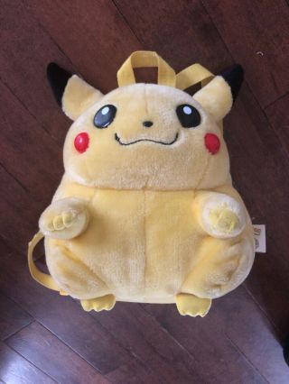 Pokemon Pikachu Plush Backpack / Gameboy Carrying Case - 1990s Vintage Nintendo